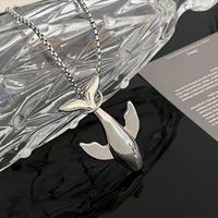 Classic Style Whale Zinc Alloy Asymmetrical Unisex Pendant Necklace sku image 1