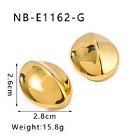 1 Pair IG Style Vintage Style Simple Style Simple Solid Color 304 Stainless Steel 18K Gold Plated Ear Studs main image 2