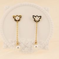 Titan Stahl 18 Karat Vergoldet Retro Einfacher Stil Schmetterling Armbänder Ohrringe Halskette main image 5