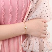 Titanium Steel 18K Gold Plated Retro Simple Style Butterfly Bracelets Earrings Necklace main image 8