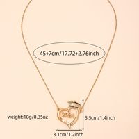 Simple Style Classic Style Doctoral Cap Number Heart Shape Zinc Alloy Women's Pendant Necklace main image 3