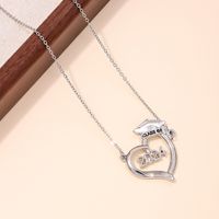 Simple Style Classic Style Doctoral Cap Number Heart Shape Zinc Alloy Women's Pendant Necklace main image 7