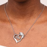 Simple Style Classic Style Doctoral Cap Number Heart Shape Zinc Alloy Women's Pendant Necklace main image 1