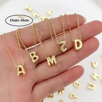 Copper 18K Gold Plated Simple Style Classic Style Plating Letter Pendant Necklace main image 1