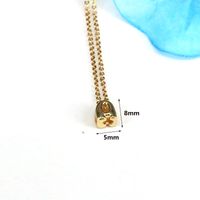 Copper 18K Gold Plated Simple Style Classic Style Plating Letter Pendant Necklace main image 2