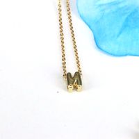 Copper 18K Gold Plated Simple Style Classic Style Plating Letter Pendant Necklace sku image 14