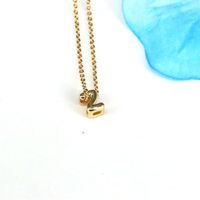 Copper 18K Gold Plated Simple Style Classic Style Plating Letter Pendant Necklace sku image 26