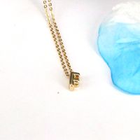 Copper 18K Gold Plated Simple Style Classic Style Plating Letter Pendant Necklace sku image 6