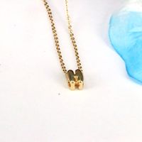 Copper 18K Gold Plated Simple Style Classic Style Plating Letter Pendant Necklace sku image 8