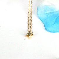 Copper 18K Gold Plated Simple Style Classic Style Plating Letter Pendant Necklace sku image 24