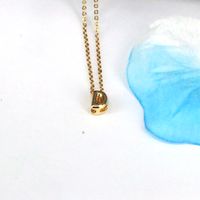 Copper 18K Gold Plated Simple Style Classic Style Plating Letter Pendant Necklace sku image 4