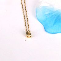 Copper 18K Gold Plated Simple Style Classic Style Plating Letter Pendant Necklace sku image 7