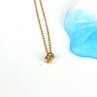 Copper 18K Gold Plated Simple Style Classic Style Plating Letter Pendant Necklace main image 5