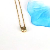 Copper 18K Gold Plated Simple Style Classic Style Plating Letter Pendant Necklace sku image 21