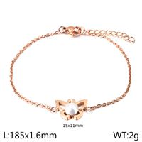Titan Stahl 18 Karat Vergoldet Retro Einfacher Stil Schmetterling Armbänder Ohrringe Halskette sku image 6