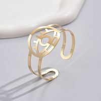 Casual Streetwear Devil's Eye Iron Women's Bangle main image 4