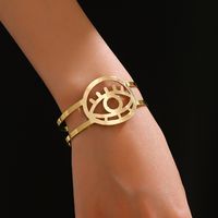 Casual Streetwear Devil's Eye Iron Women's Bangle main image 3