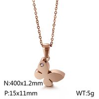 Titanium Steel 18K Gold Plated Elegant Simple Style Butterfly Bracelets Earrings Necklace sku image 3