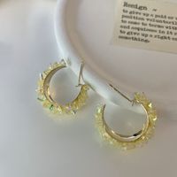 1 Pair Lady Simple Style Geometric Plating Inlay Copper Zircon 18K Gold Plated Ear Studs main image 1