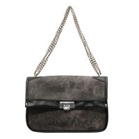 Women's Medium Pu Leather Solid Color Streetwear Square Lock Clasp Shoulder Bag Crossbody Bag sku image 1