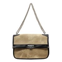 Women's Medium Pu Leather Solid Color Streetwear Square Lock Clasp Shoulder Bag Crossbody Bag sku image 2