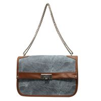 Women's Medium Pu Leather Solid Color Streetwear Square Lock Clasp Shoulder Bag Crossbody Bag sku image 3