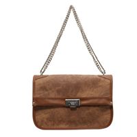 Women's Medium Pu Leather Solid Color Streetwear Square Lock Clasp Shoulder Bag Crossbody Bag sku image 4