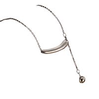 Titanium Steel Modern Style Simple Style Asymmetrical Solid Color Pendant Necklace main image 5