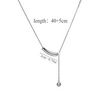 Titanium Steel Modern Style Simple Style Asymmetrical Solid Color Pendant Necklace main image 2