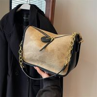 Women's Medium Pu Leather Solid Color Classic Style Square Zipper Shoulder Bag Crossbody Bag main image 3