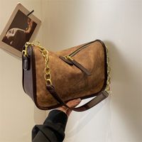 Women's Medium Pu Leather Solid Color Classic Style Square Zipper Shoulder Bag Crossbody Bag main image 2