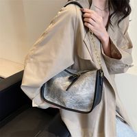 Women's Medium Pu Leather Solid Color Classic Style Square Zipper Shoulder Bag Crossbody Bag main image 4