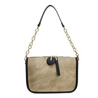 Women's Medium Pu Leather Solid Color Classic Style Square Zipper Shoulder Bag Crossbody Bag sku image 1