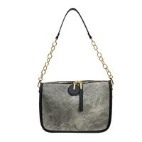 Women's Medium Pu Leather Solid Color Classic Style Square Zipper Shoulder Bag Crossbody Bag sku image 2
