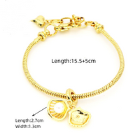 Kupfer 18 Karat Vergoldet Süß Einfacher Stil Inlay Geometrisch Künstliche Perlen Zirkon Armbänder main image 2