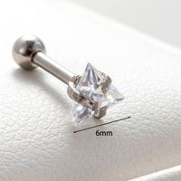 1 Piece Casual French Style Simple Style Triangle Inlay Copper Zircon Earrings Ear Studs main image 4