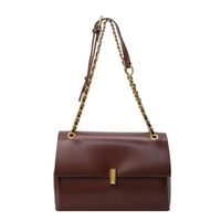 Women's Medium Pu Leather Solid Color Vintage Style Streetwear Square Lock Clasp Shoulder Bag Crossbody Bag sku image 2