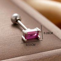 1 Piece Casual French Style Korean Style Geometric Heart Shape Inlay Copper Zircon Ear Studs main image 2