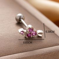 1 Piece Casual French Style Korean Style Geometric Heart Shape Inlay Copper Zircon Ear Studs main image 4