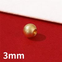 50 PCS/Package Diameter 3mm Diameter 4mm Diameter 6 Mm Hole 1~1.9mm Copper Solid Color Sandblasted Beads sku image 1