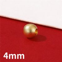 50 PCS/Package Diameter 3mm Diameter 4mm Diameter 6 Mm Hole 1~1.9mm Copper Solid Color Sandblasted Beads sku image 2