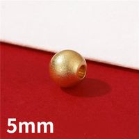 50 Stück/Paket Durchmesser 3mm Durchmesser 4mm Durchmesser 6 Mm Loch 1~1.9mm Kupfer Einfarbig Sandgestrahlt Perlen sku image 3