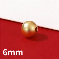 50 PCS/Package Diameter 3mm Diameter 4mm Diameter 6 Mm Hole 1~1.9mm Copper Solid Color Sandblasted Beads sku image 4