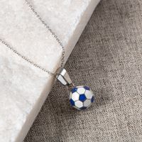 Acier Inoxydable 304 Plaqué Or 18K Style Simple Football Pendentif sku image 4