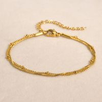 Simple Style Classic Style Solid Color 201 Stainless Steel Gold Plated Bracelets In Bulk main image 1