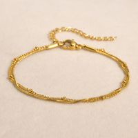 Simple Style Classic Style Solid Color 201 Stainless Steel Gold Plated Bracelets In Bulk main image 7