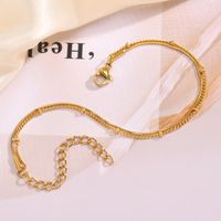 Simple Style Classic Style Solid Color 201 Stainless Steel Gold Plated Bracelets In Bulk main image 4