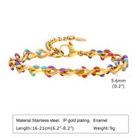 Beach Tropical Geometric 201 Stainless Steel 18K Gold Plated Bracelets In Bulk sku image 1