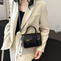 Women's Pu Leather Solid Color Elegant Classic Style Flip Cover Crossbody Bag sku image 1