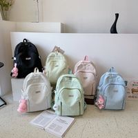 Large Waterproof 20 Inch Solid Color School Daily School Backpack main image 8